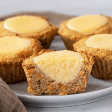 KETO CARROT CAKE MUFFINS WITH CREAM CHEESE FILLING COVER IMAGE