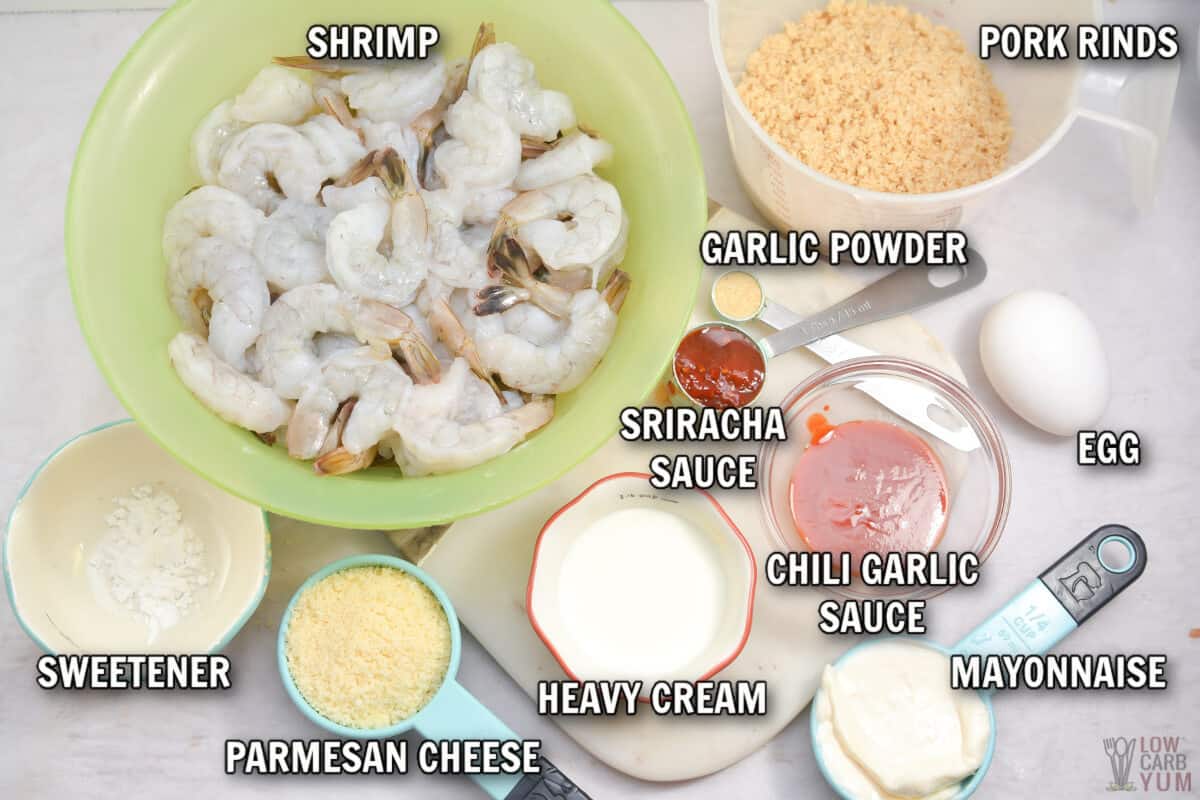 ingredients for keto bang bang shrimp