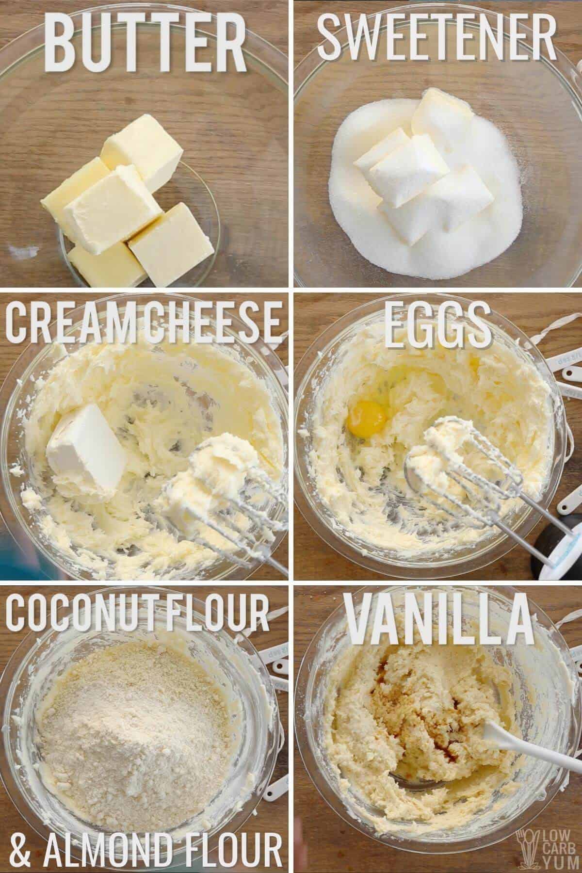 ingredients for cream cheese cookies