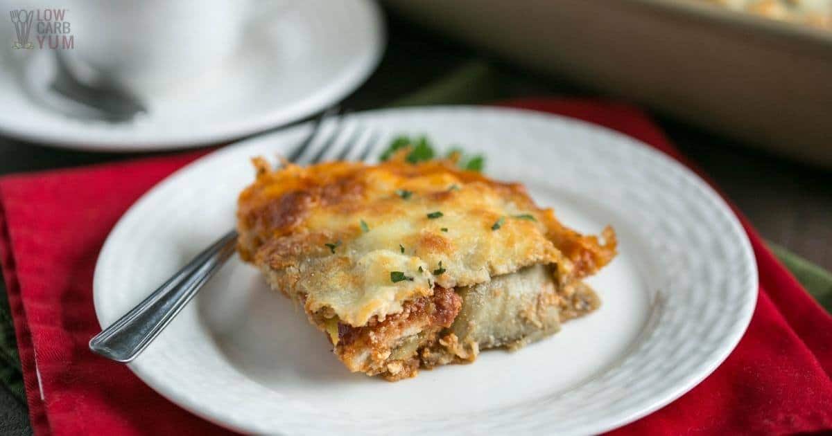 Crock Pot Ground Beef Eggplant Casserole - Low Carb Yum