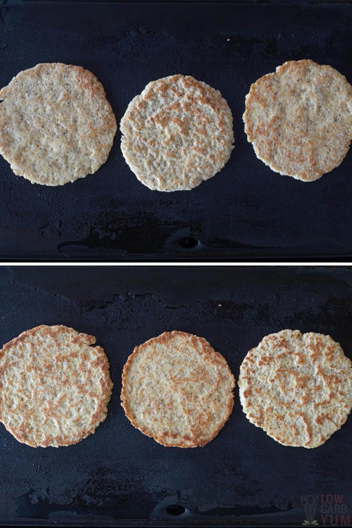 browning tortillas on griddle