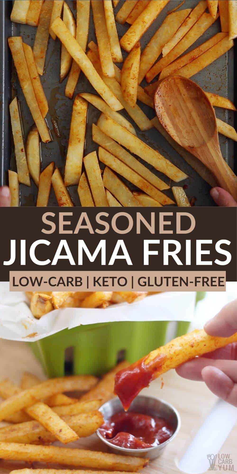 seasoned jicama fries pinterest image
