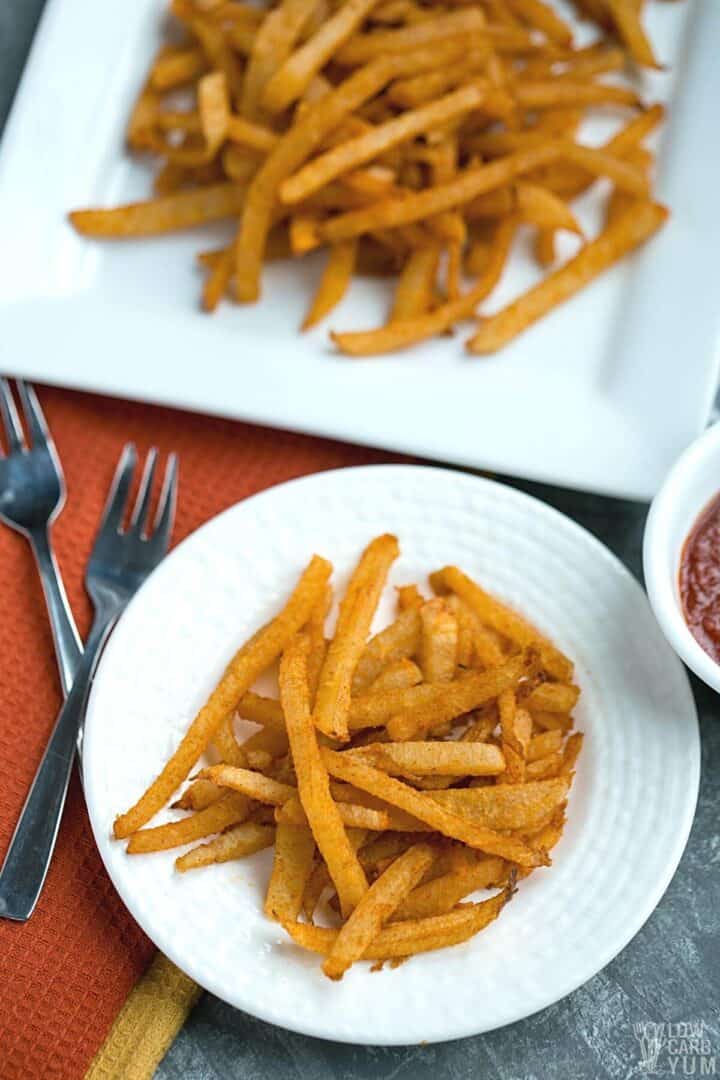 Crispy Keto Baked Jicama Fries (Air Fryer or Oven) Low Carb Yum