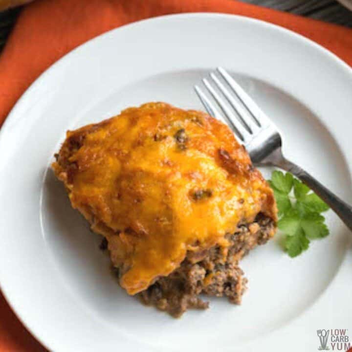 Keto Cheeseburger Casserole with Bacon - Low Carb Yum