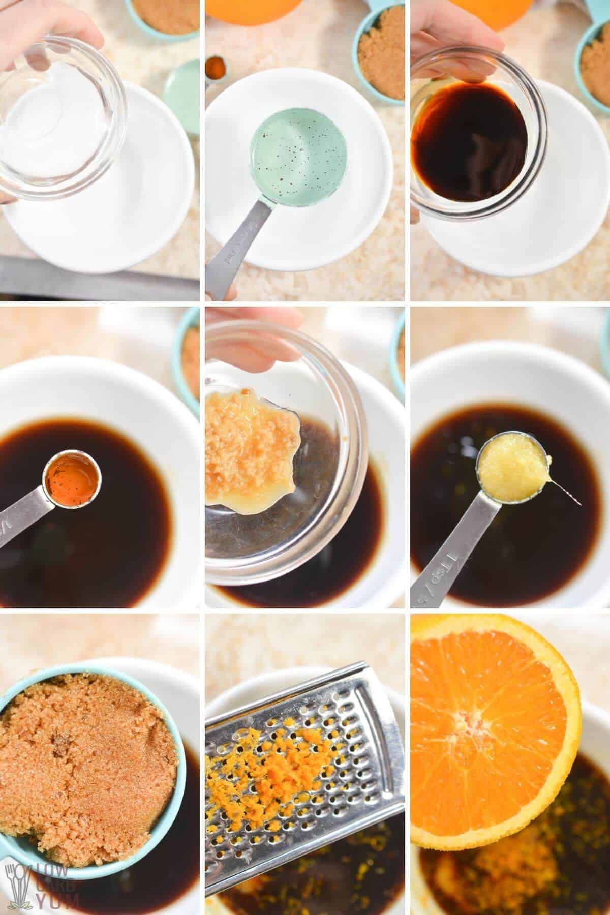 making the orange sauce
