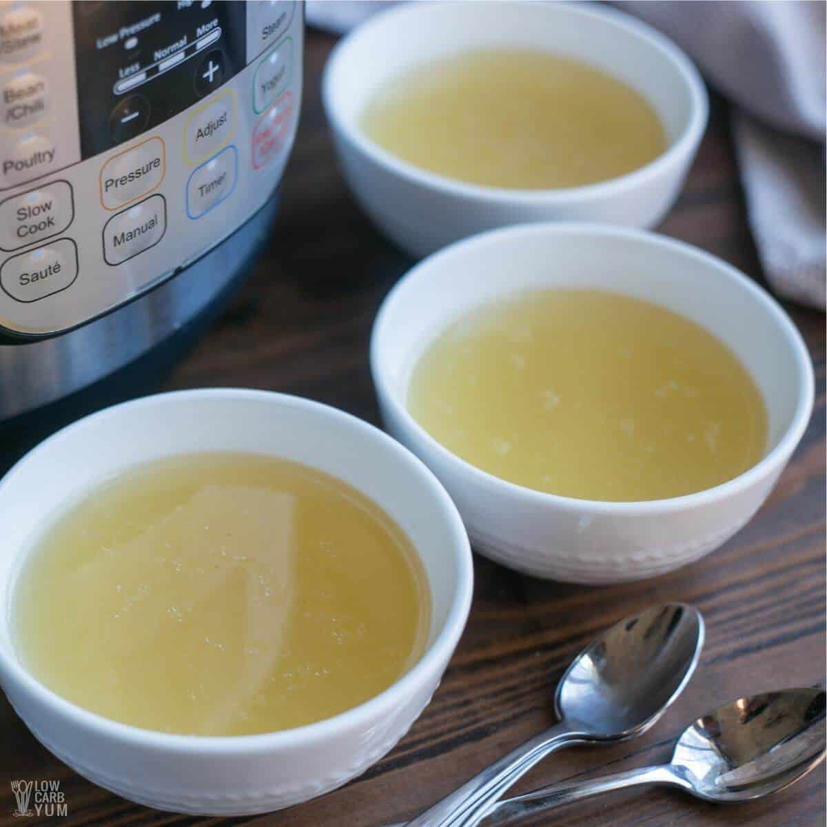 pressure cooker bone broth bowls