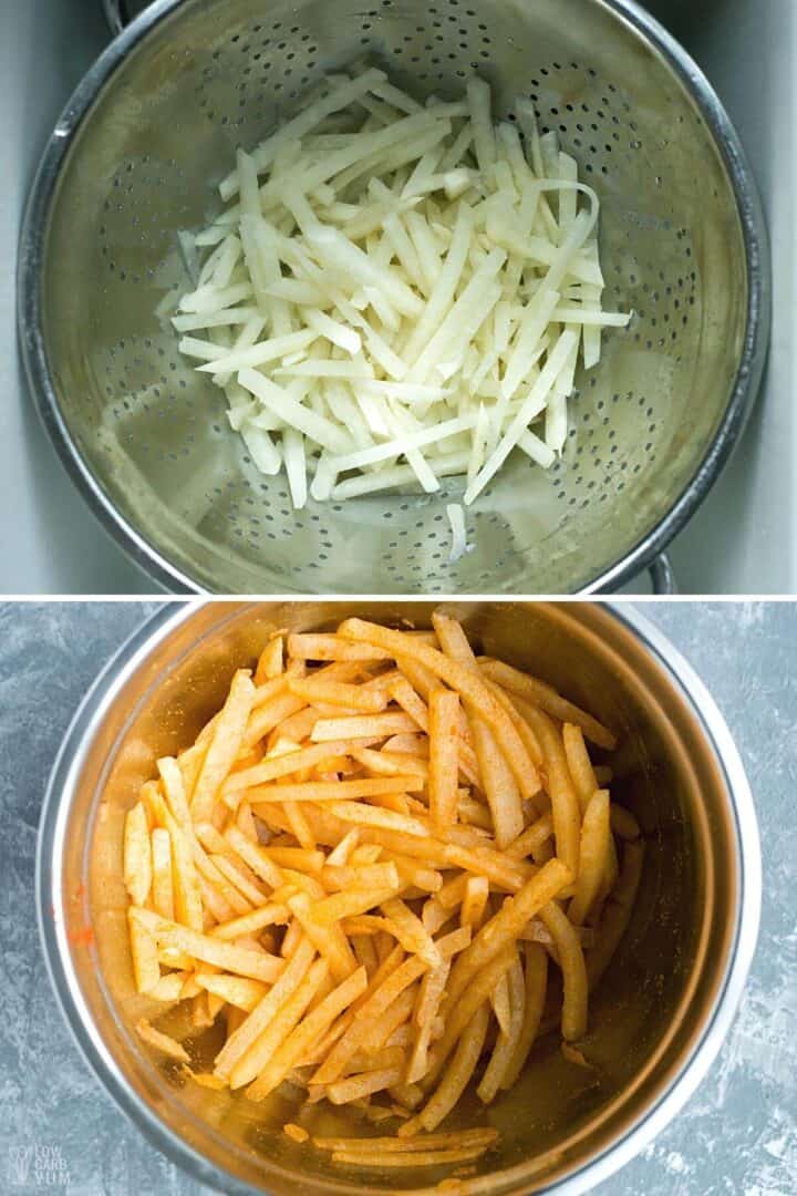 Crispy Keto Baked Jicama Fries (Air Fryer or Oven) Low Carb Yum