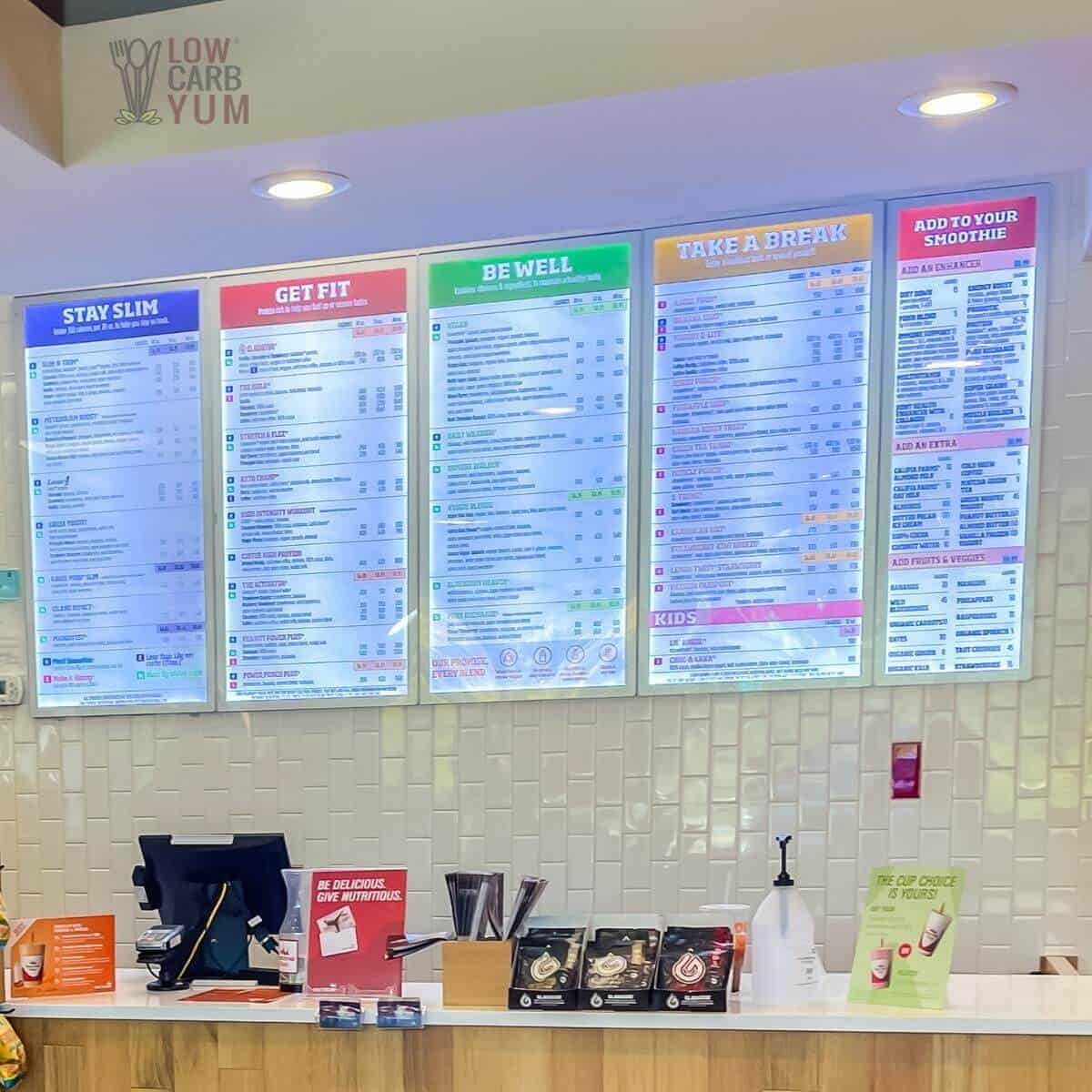 ordering smoothie king keto options from menu
