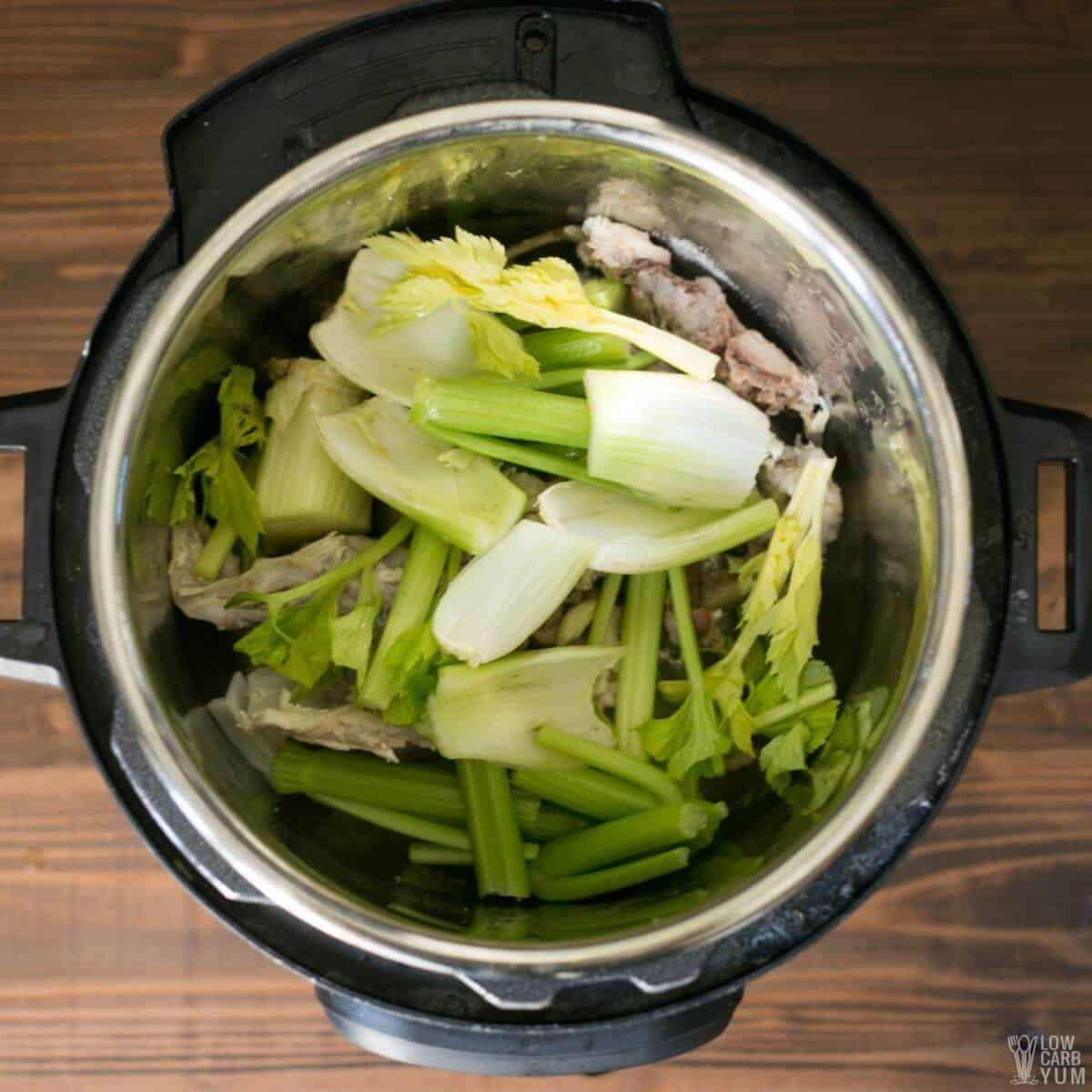 vegetable scraps added to instant pot