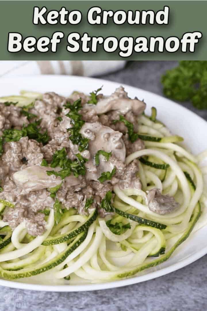 Keto Hamburger Ground Beef Stroganoff - Low Carb Yum