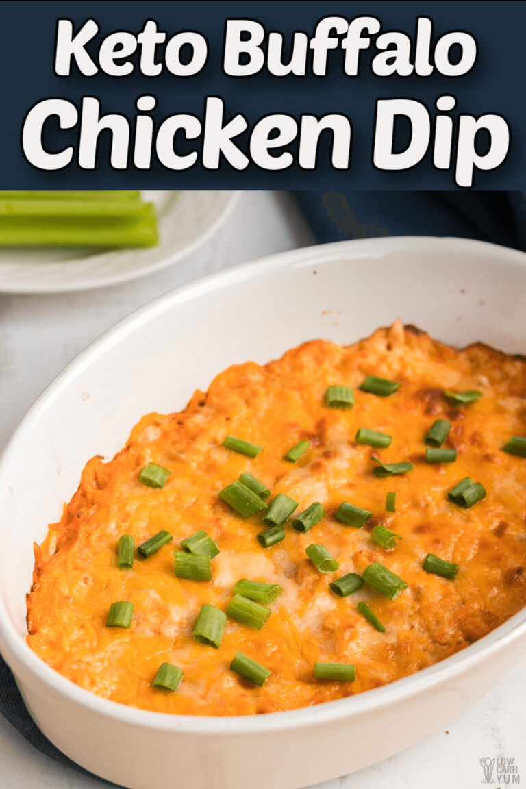 Keto Buffalo Chicken Dip in Crock Pot or Oven Low Carb Yum