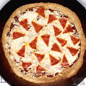 pizza made with almond flour crust