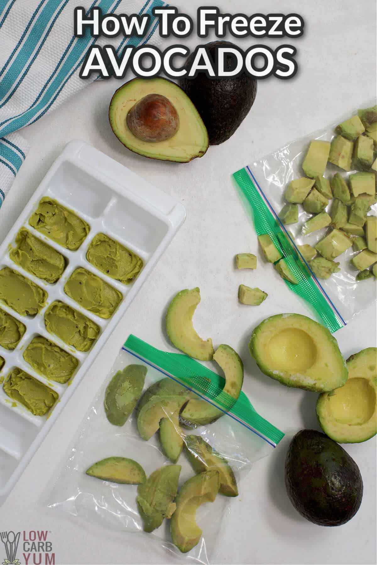 how to freeze avocados in four different ways