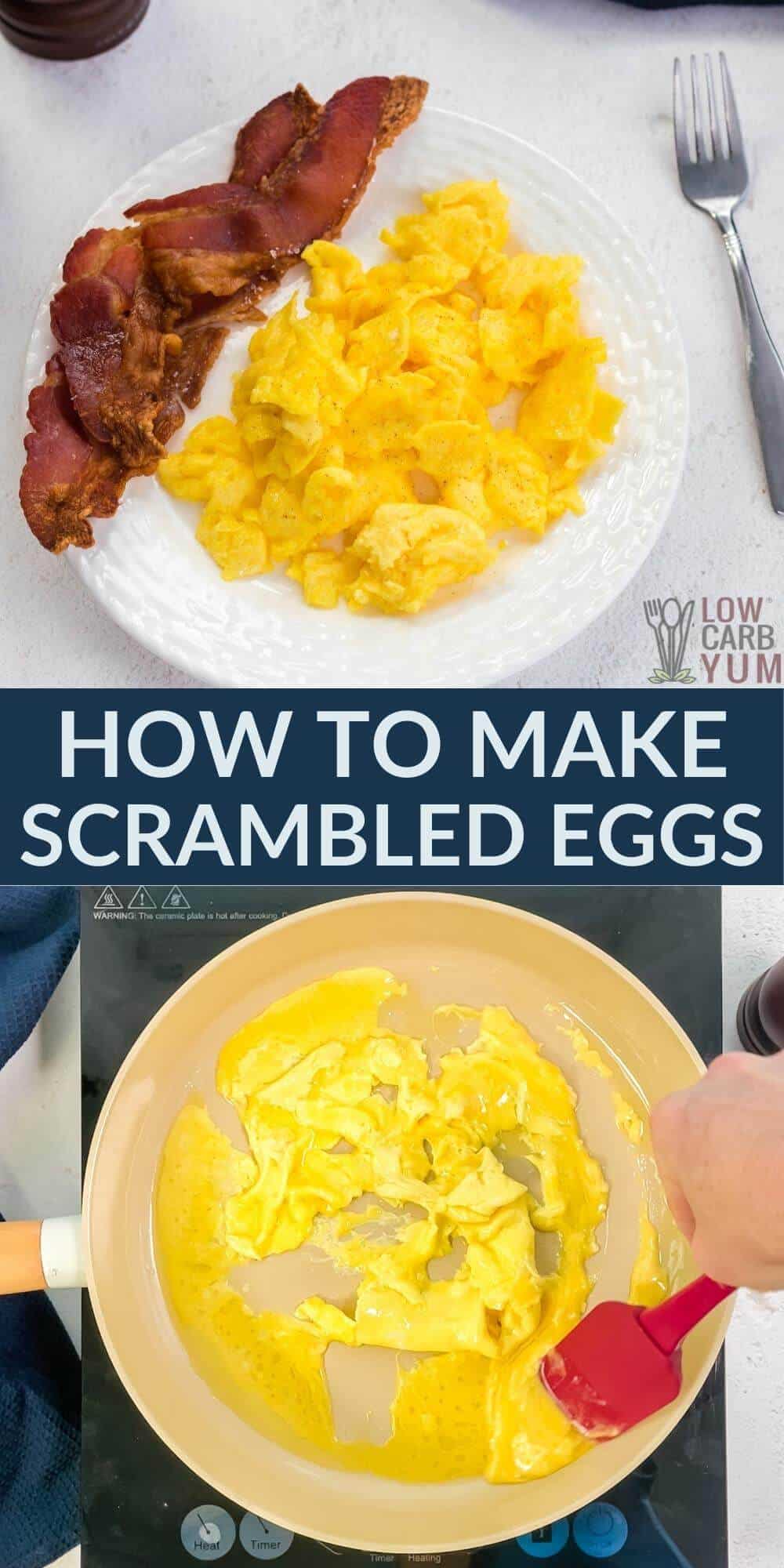 how to make scrambled eggs pinterest image