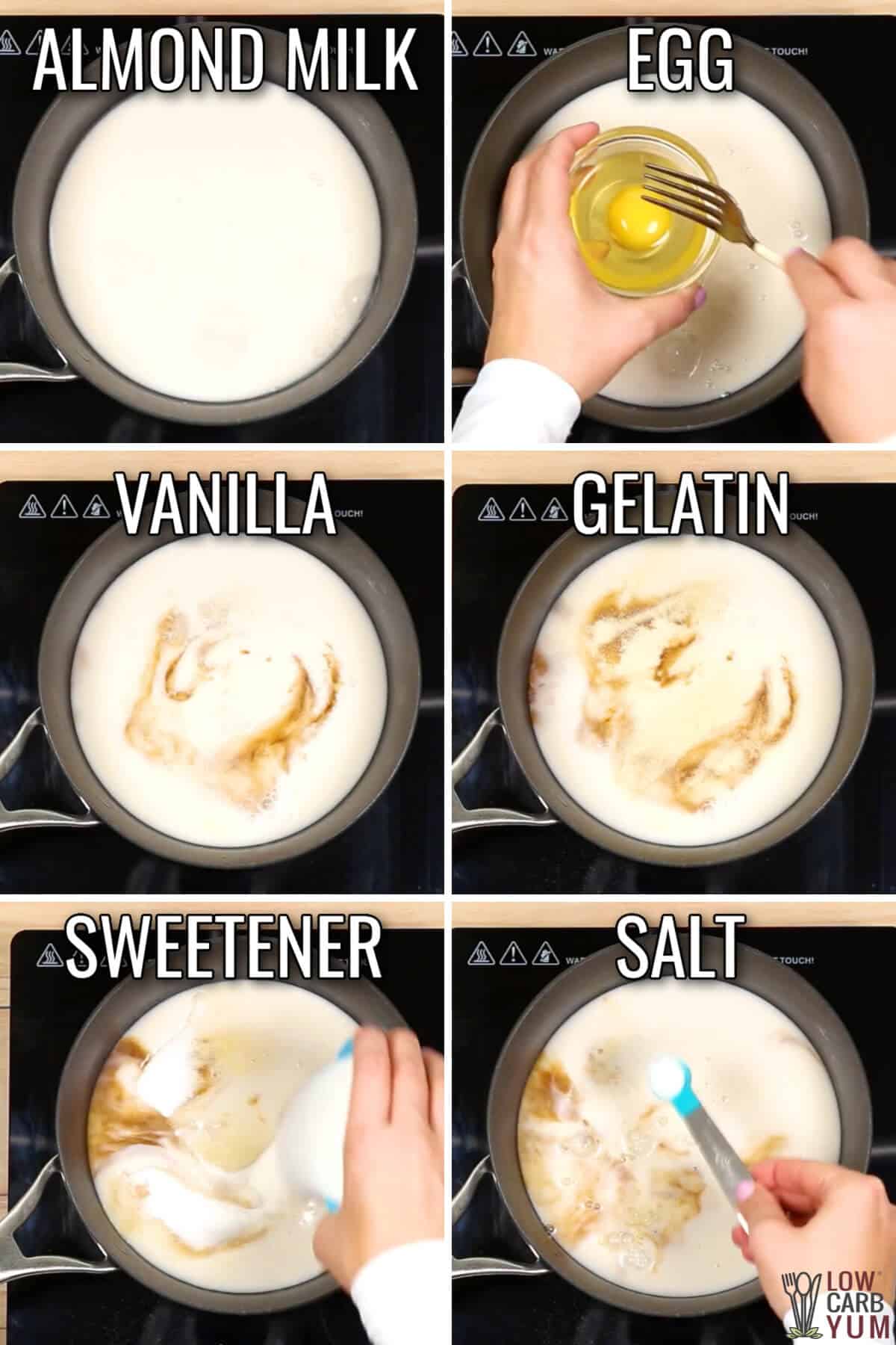 ingredients for almond milk ice cream