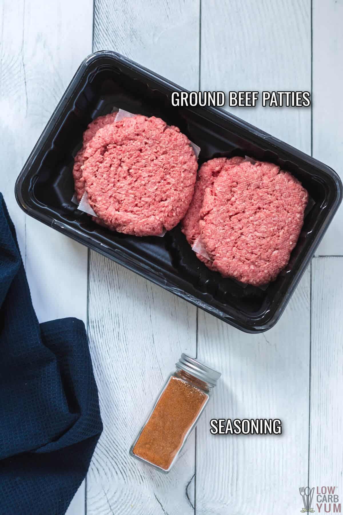 ingredients for air fryer hamburgers