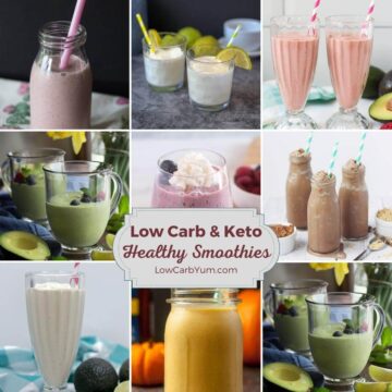 Low Carb Yum low carb and keto healthy smoothies collage