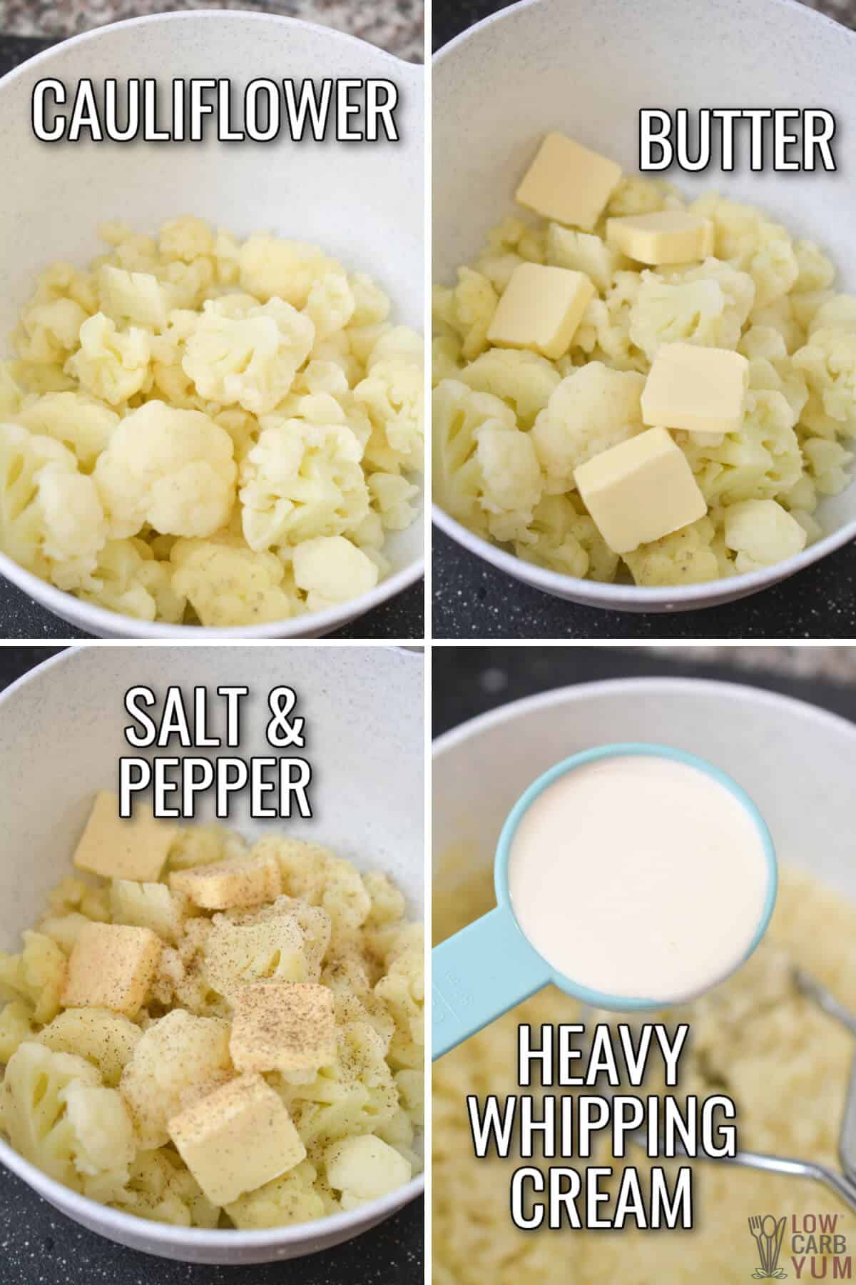 mashed cauliflower recipe ingredients
