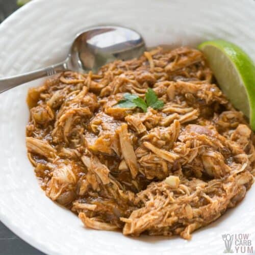 Slow Cooker Salsa Verde Chicken Recipe - Low Carb Yum
