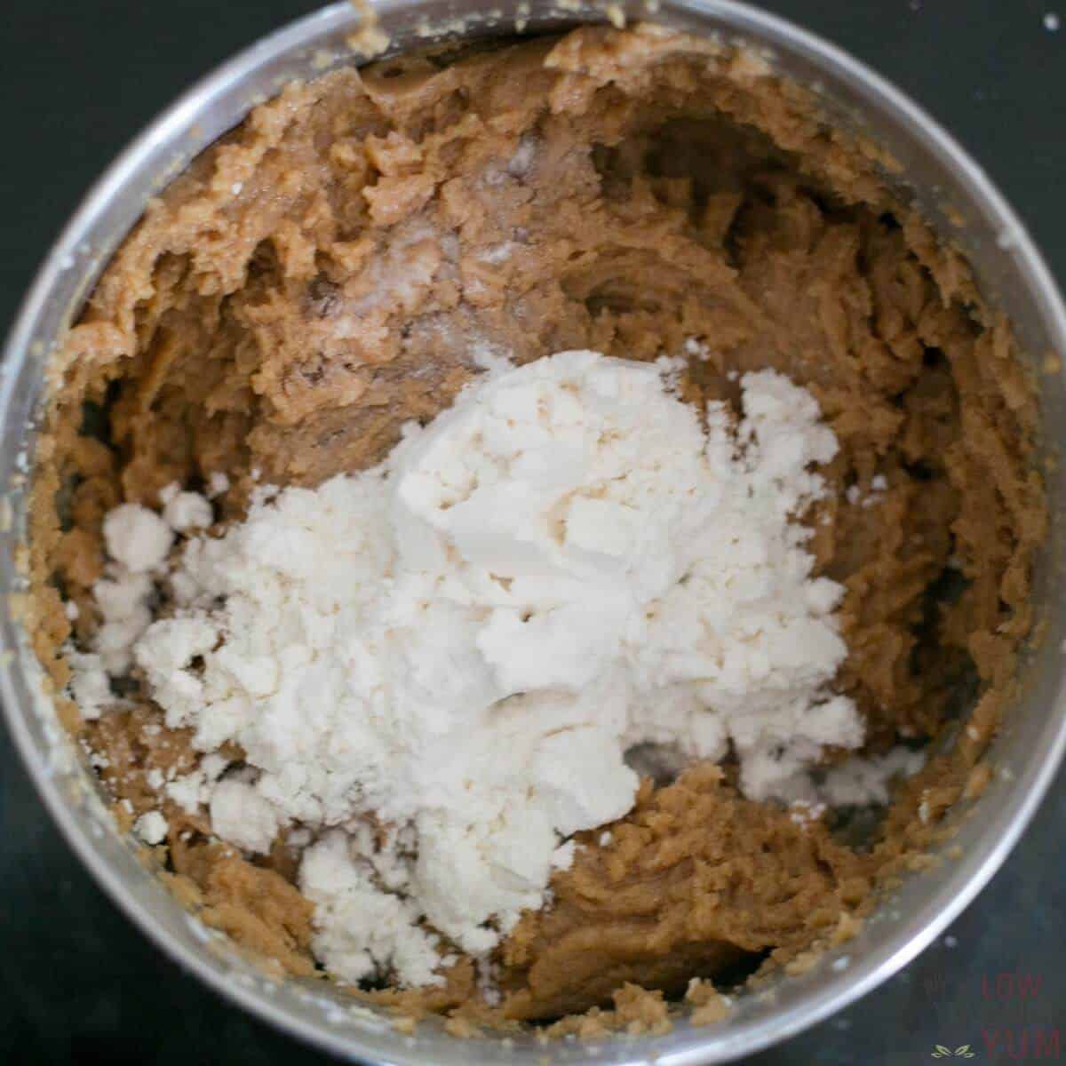 whey protein added to fudge mixture