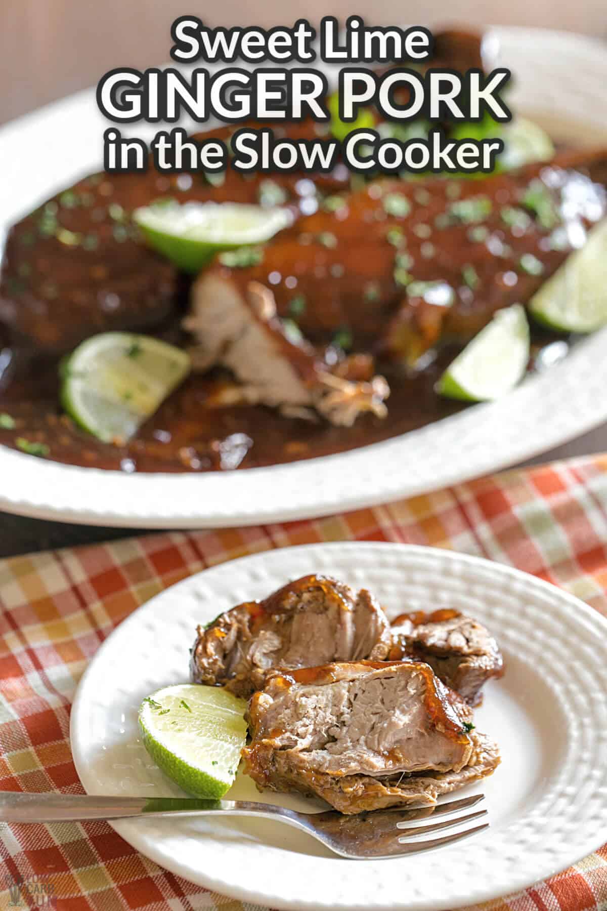 asian sweet pork recipe with text overlay