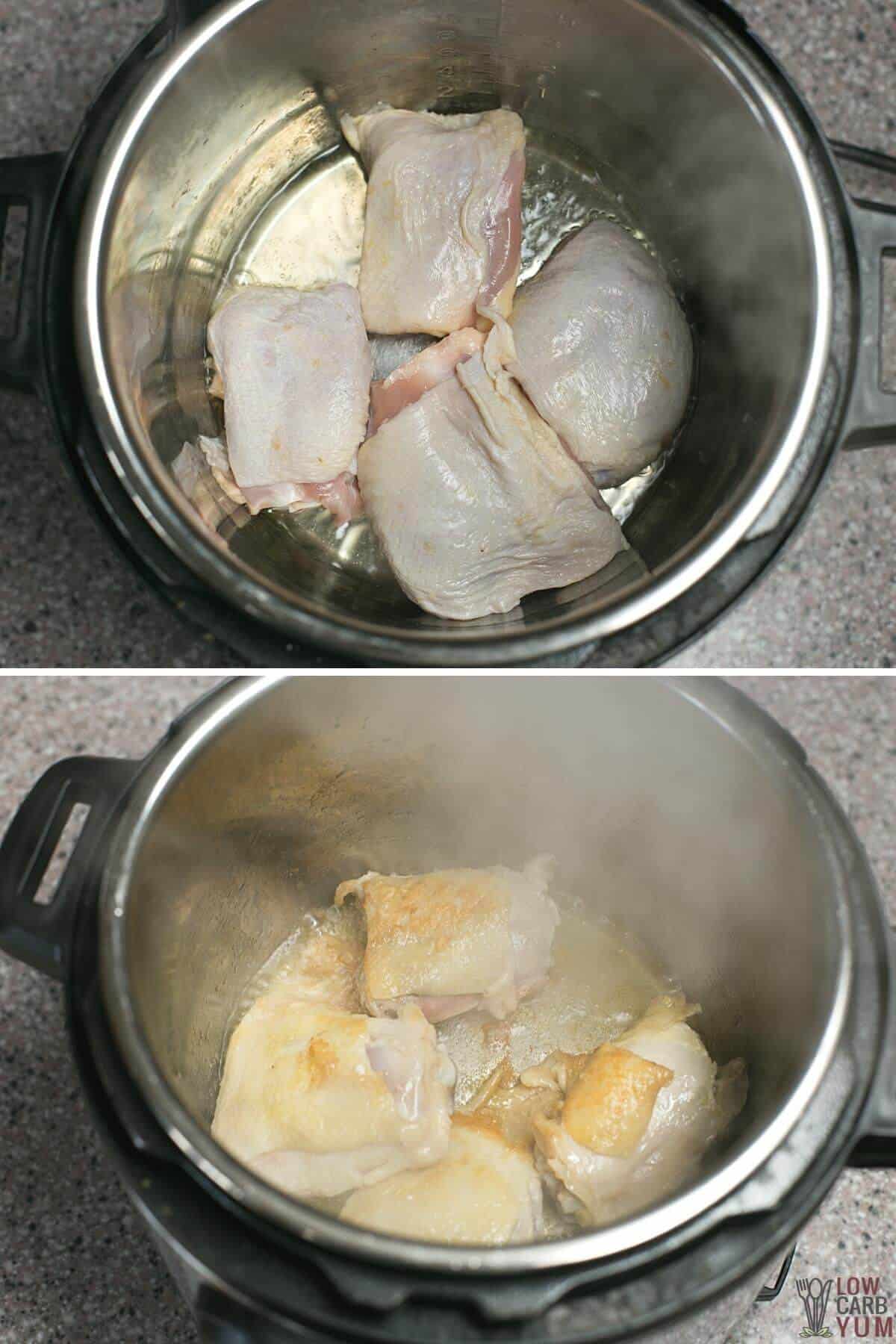 browning chicken in instant pot