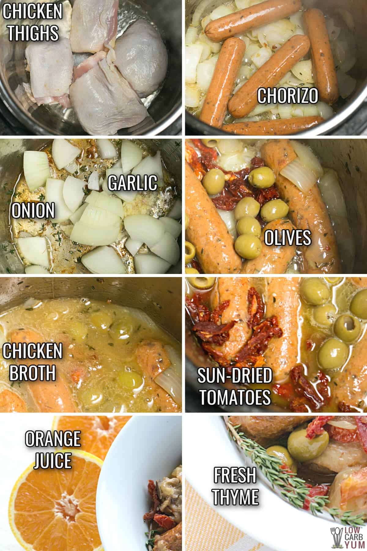 chicken chorizo recipe ingredients