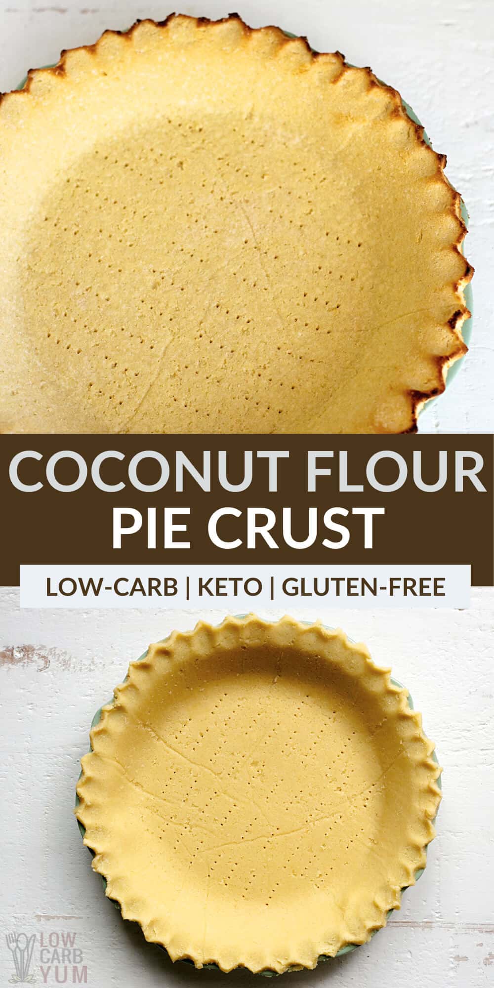 coconut flour pie crust pinterest image