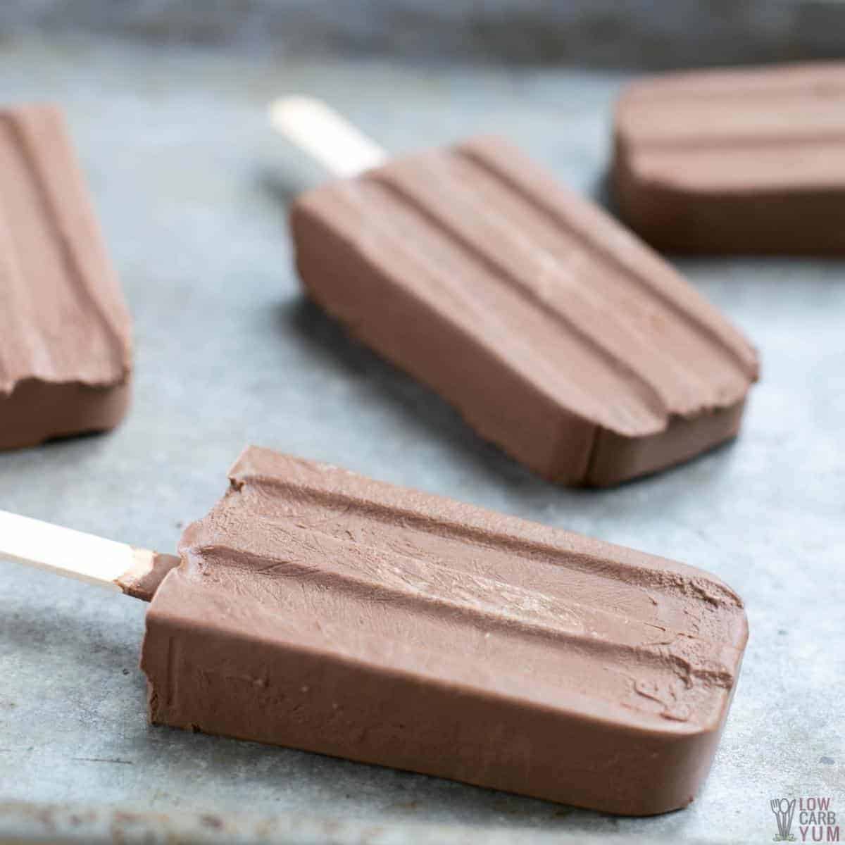 fudge pops out of molds.