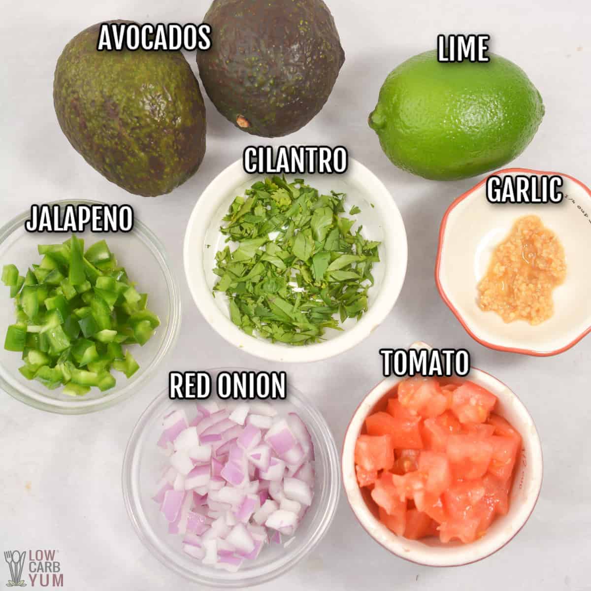 guacamole ingredients.