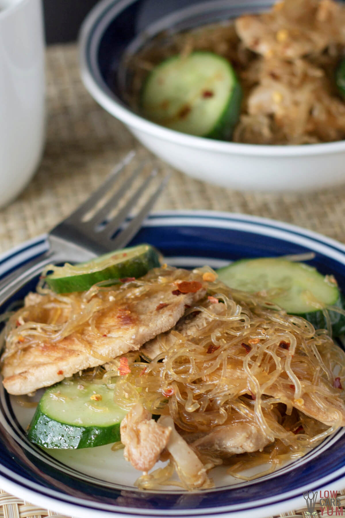 serving the spicy pork kelp noodle recipe