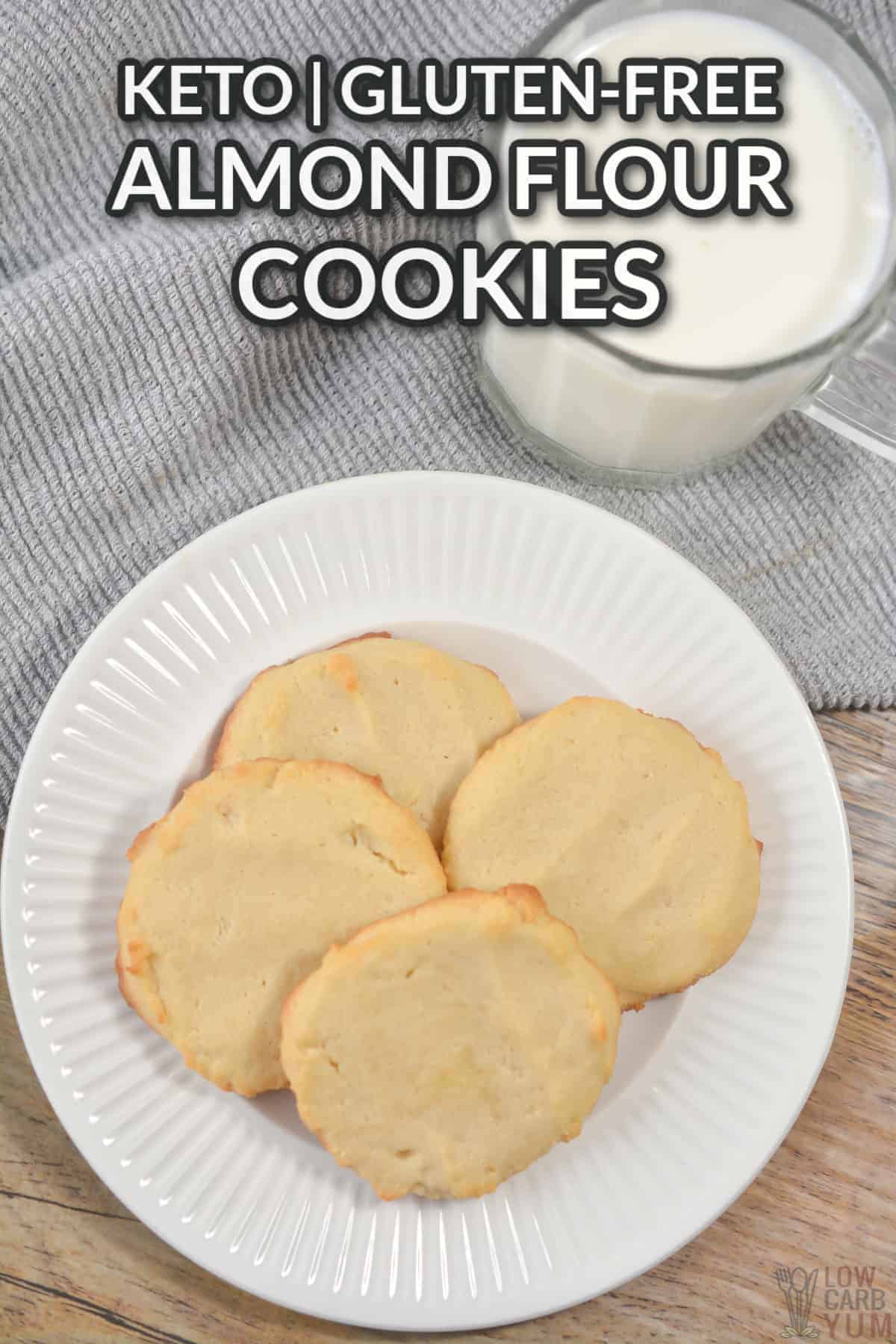 almond flour cookies with text overlay.