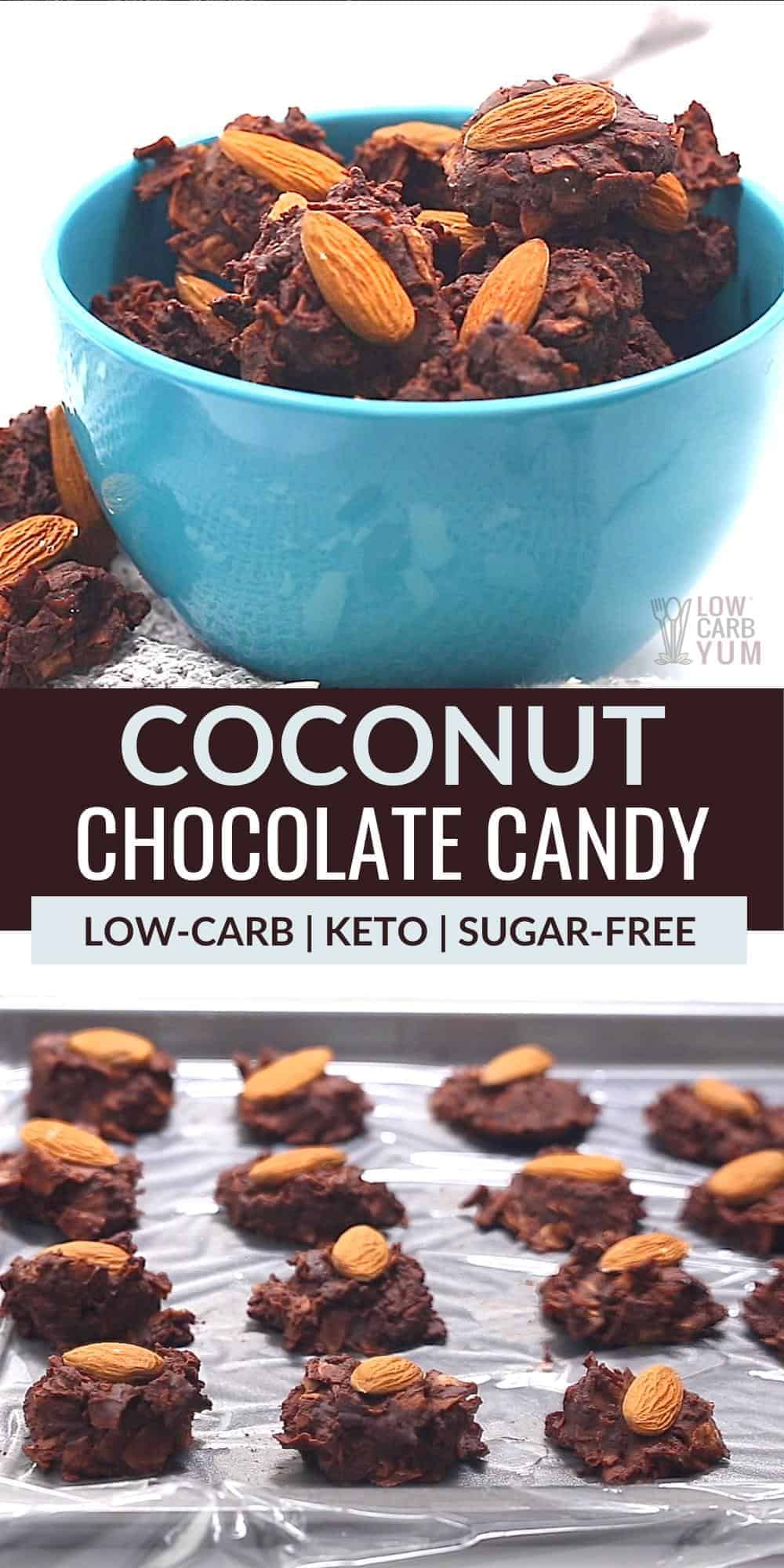 coconut chocolate candy pinterest image.
