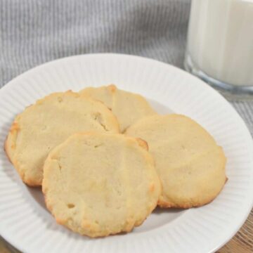 a plate of almond flour cookies