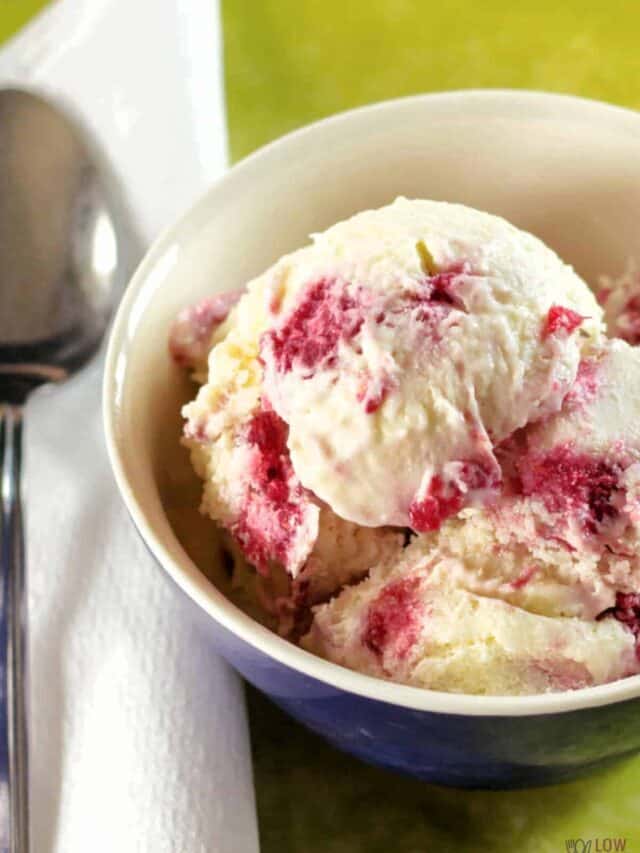 Sugar Free Raspberry Cheesecake Ice Cream