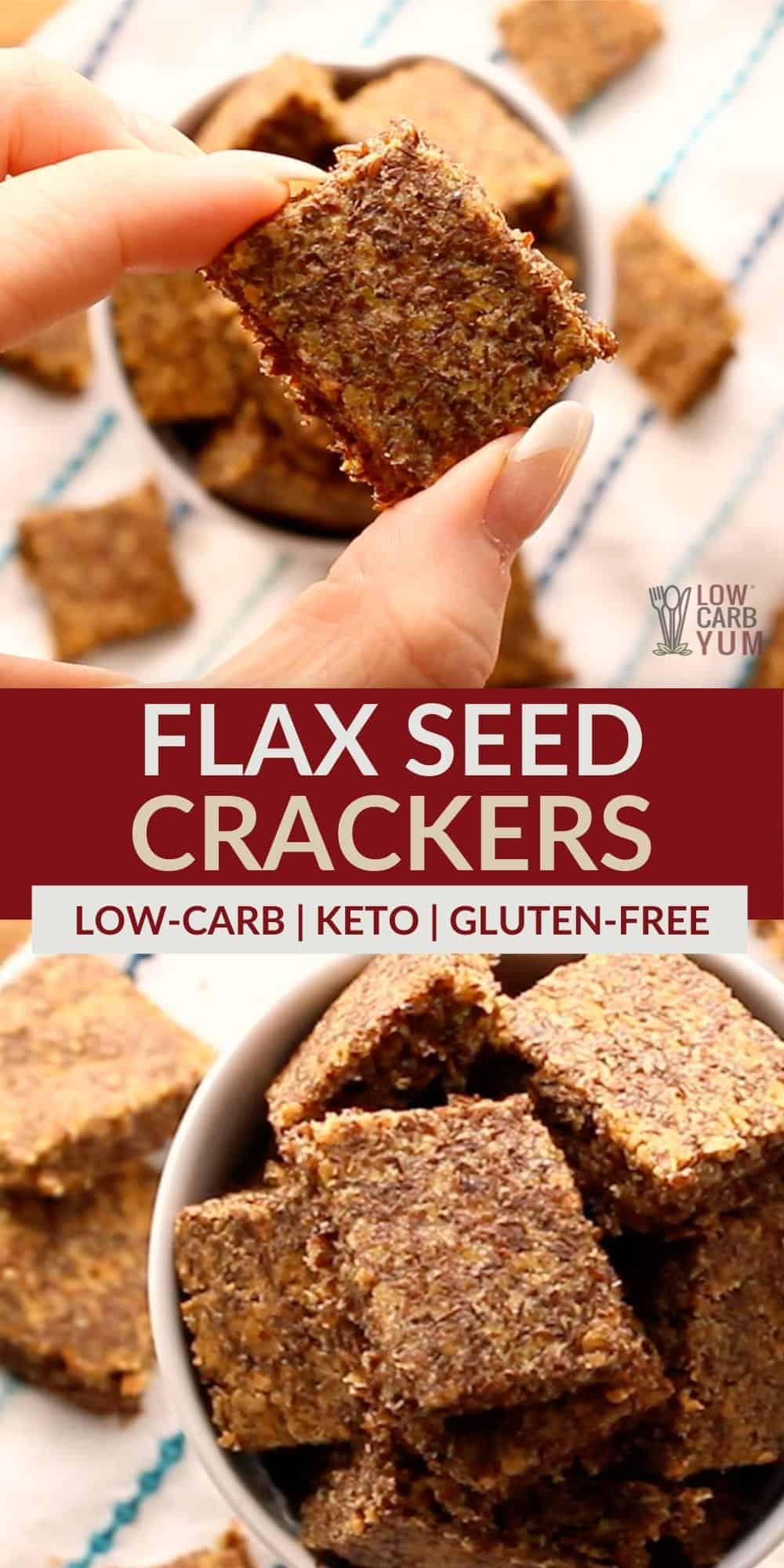 flax seed crackers pinterest image.
