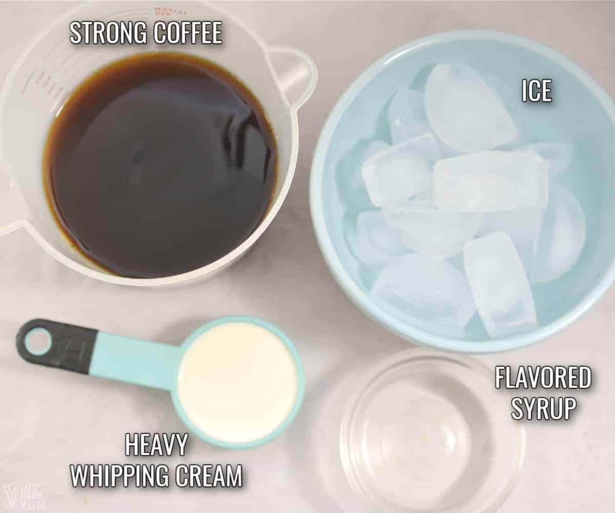 ingredients for iced coffee
