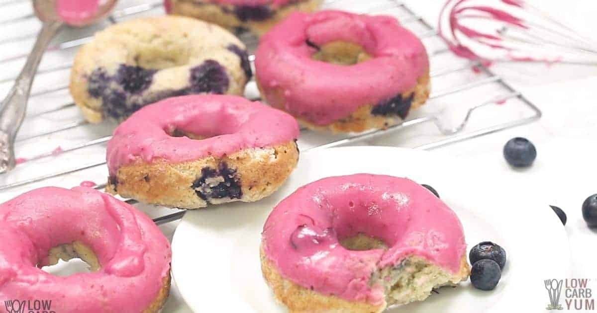Keto Blueberry Donuts Recipe (LowCarb, GlutenFree) Low Carb Yum