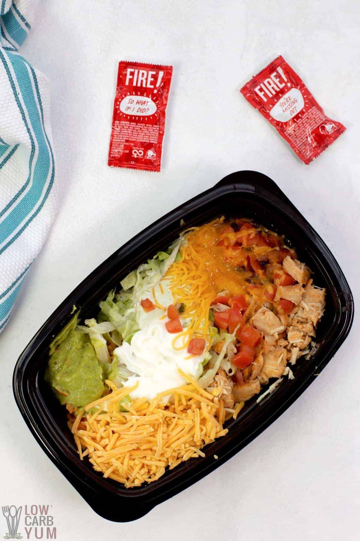 keto bowl option at taco bell.