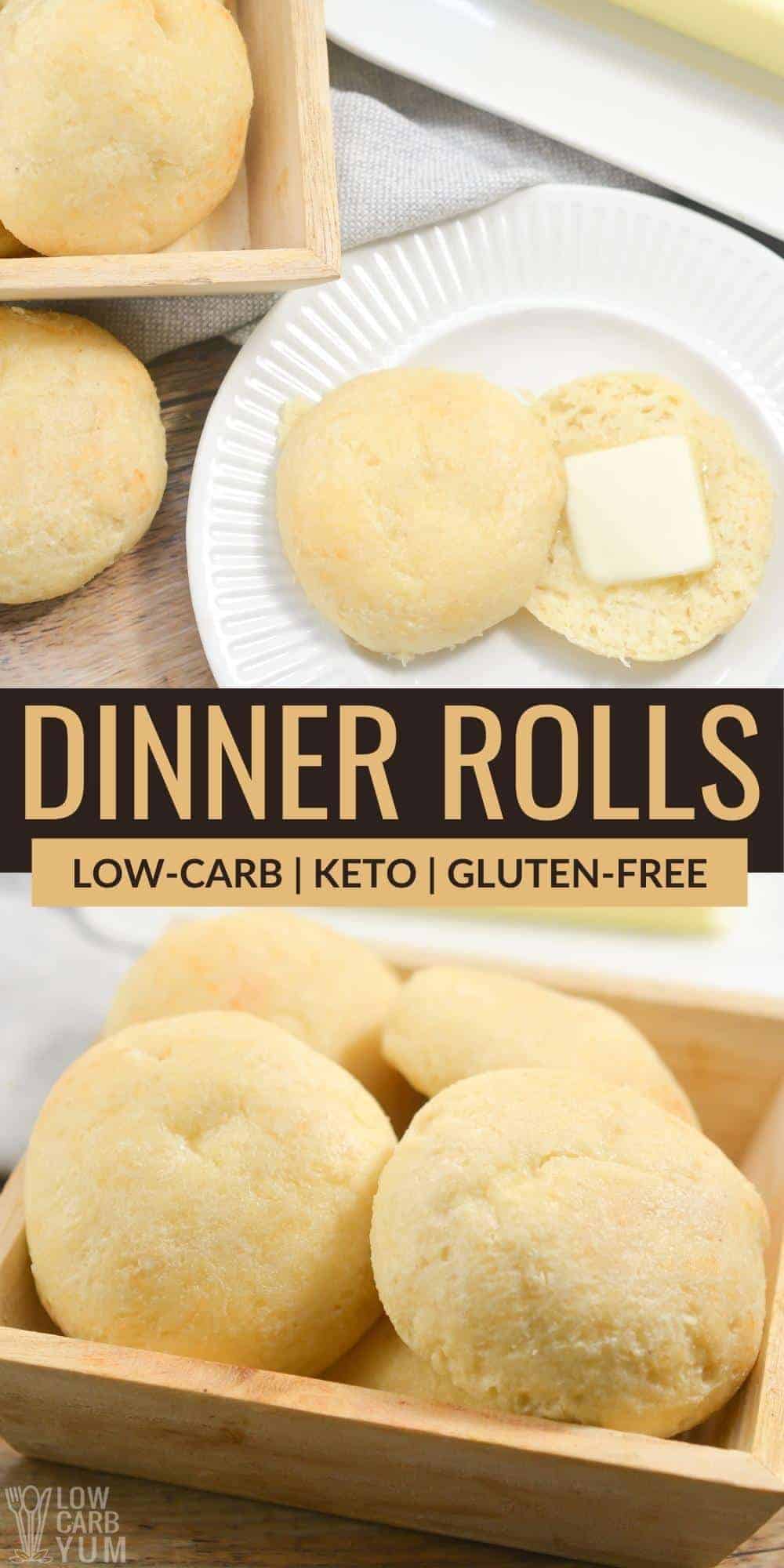 keto dinner rolls pinterest image.