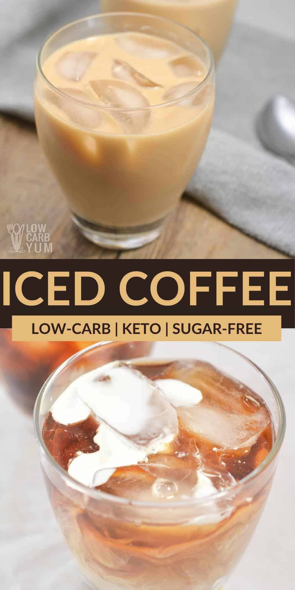 keto iced coffee pinterest image.