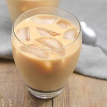 keto iced coffee in glasses.