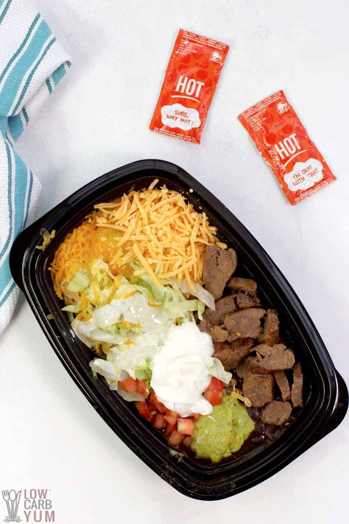 steak bowl at taco bell.