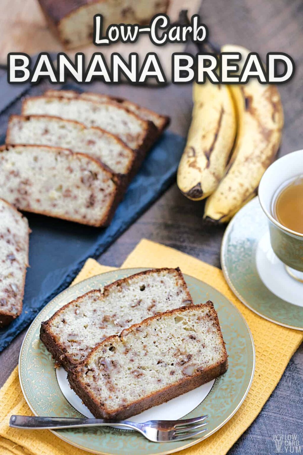 Low Carb Banana Bread Recipe (Gluten-Free) - Low Carb Yum