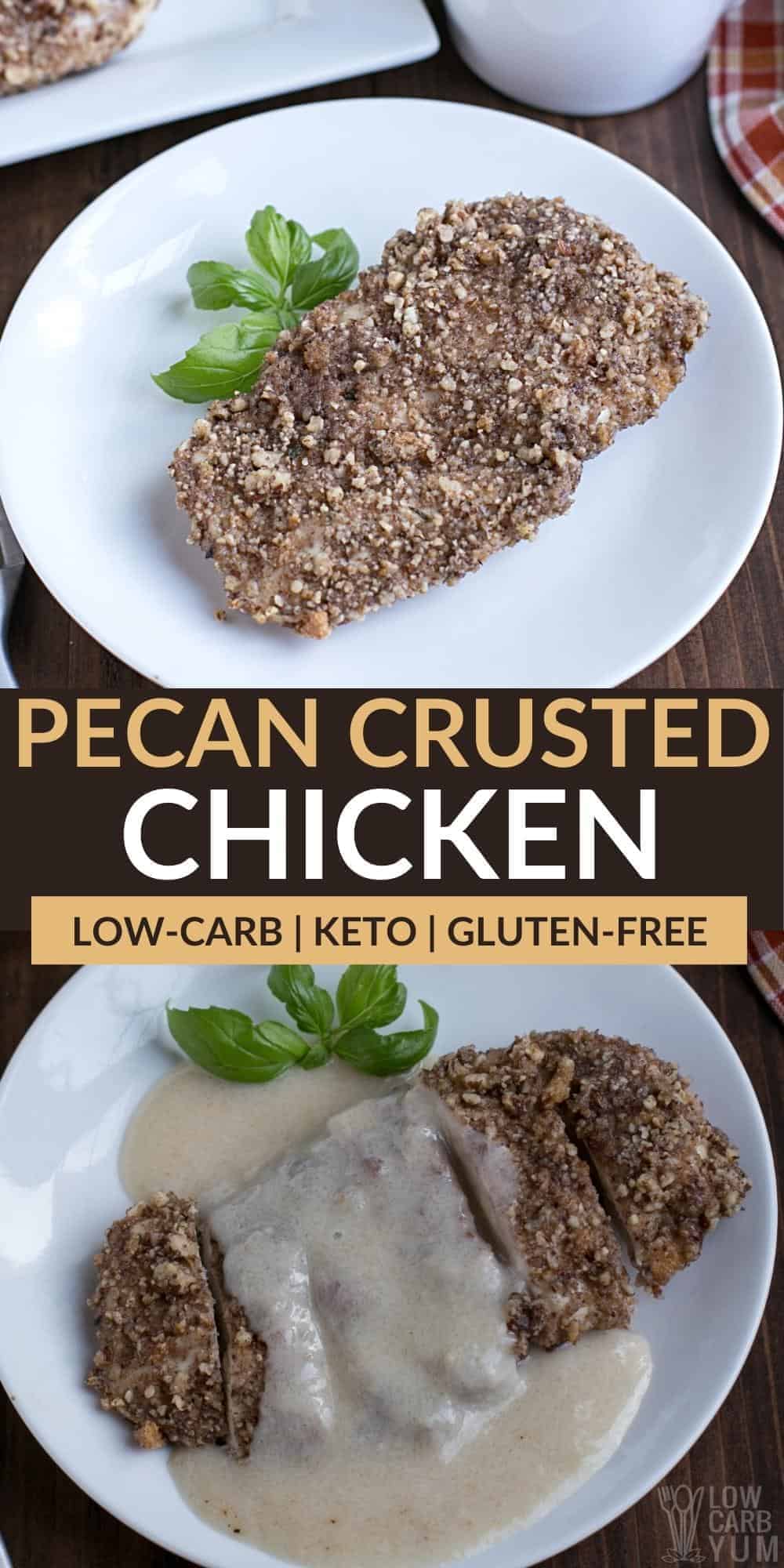 pecan crusted chicken pinterest image
