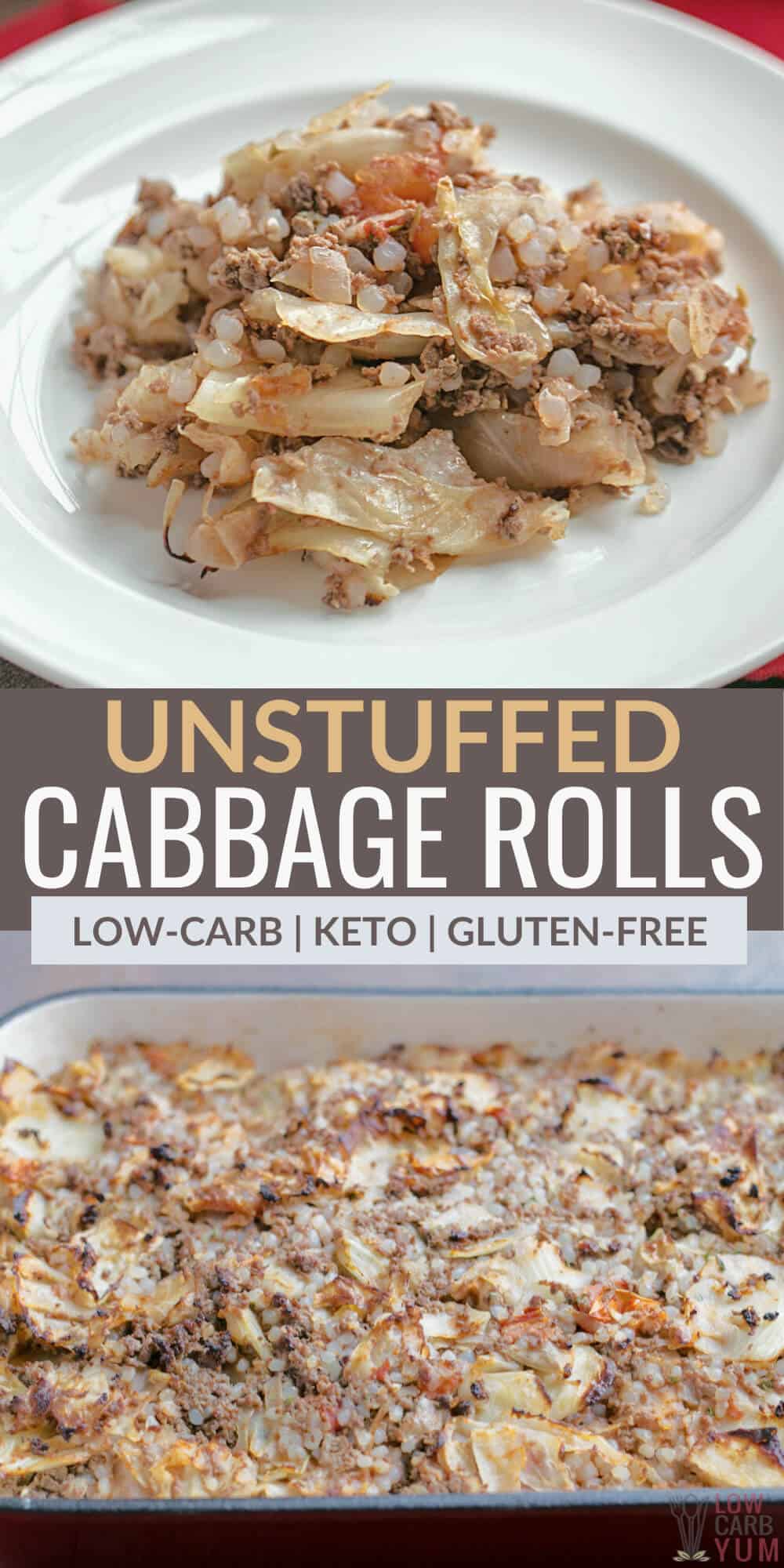 unstuffed cabbage rolls pinterest image.