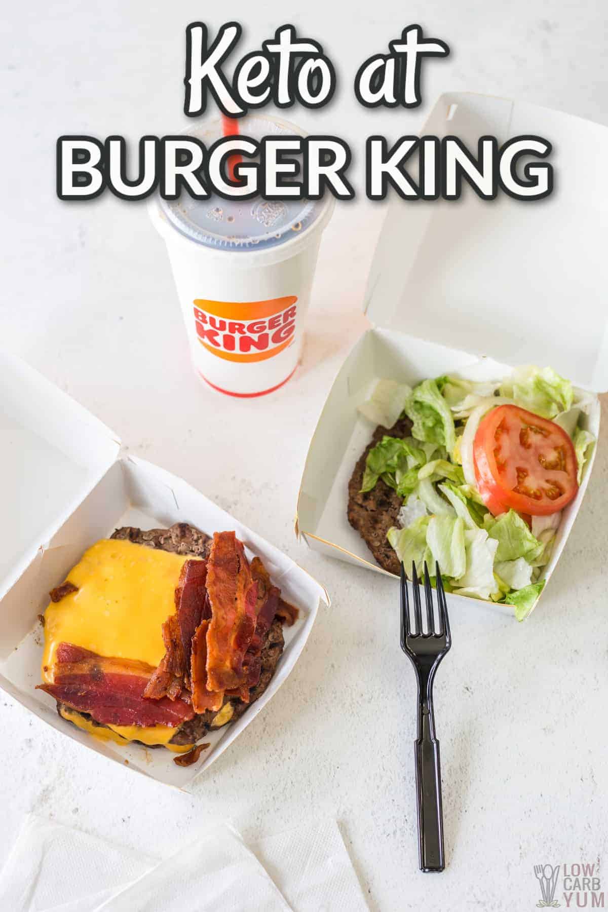 keto at burger king text overlay.