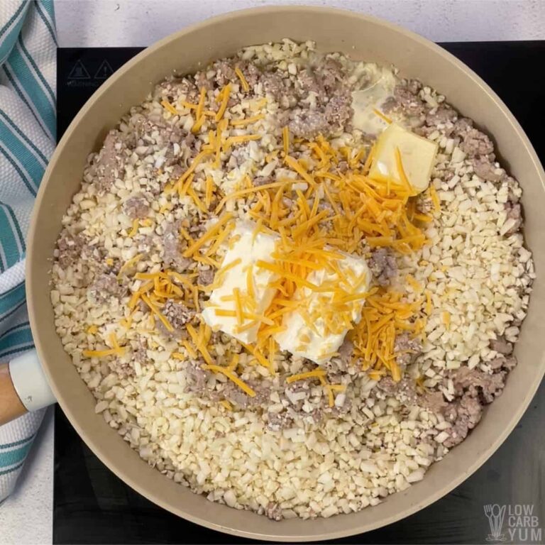 Ground Turkey and Cauliflower Rice Casserole Low Carb Yum