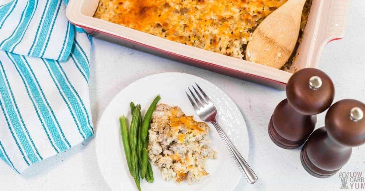 ground turkey cauliflower casserole