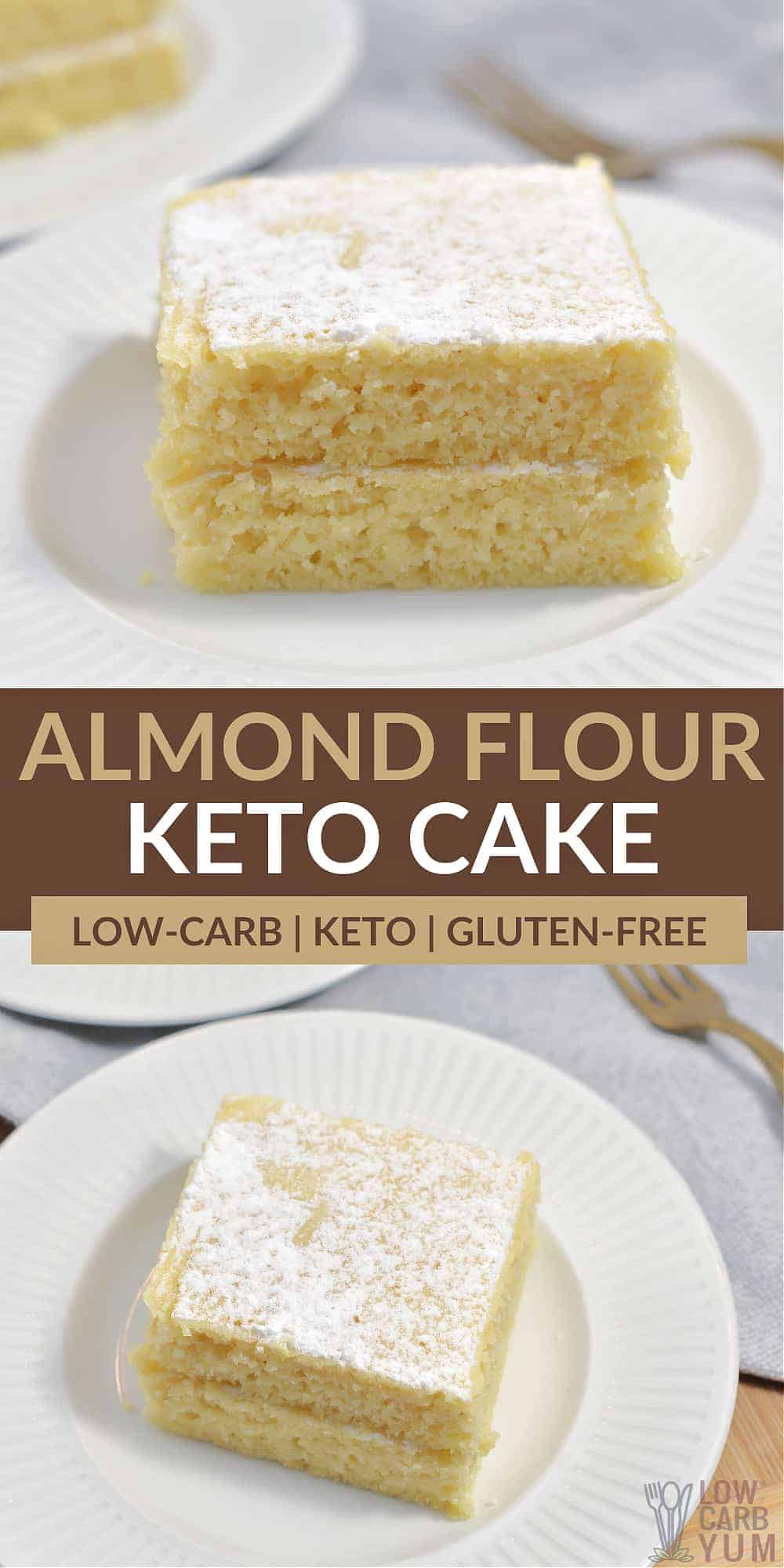 almond flour cake pinterest image.
